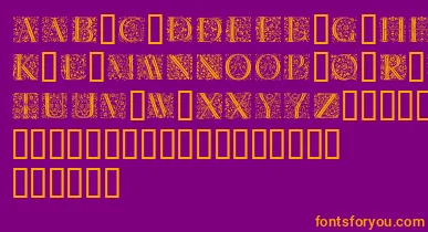 Florl font – Orange Fonts On Purple Background
