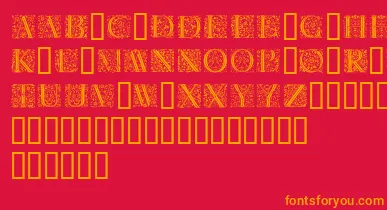 Florl font – Orange Fonts On Red Background
