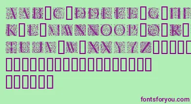 Florl font – Purple Fonts On Green Background