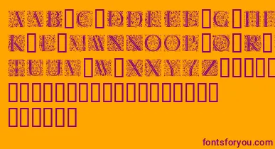 Florl font – Purple Fonts On Orange Background