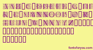 Florl font – Purple Fonts On Yellow Background