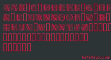 Florl font – Red Fonts On Black Background