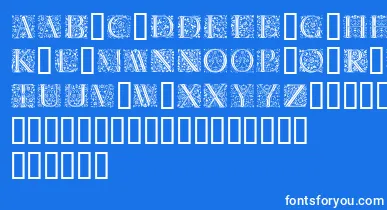 Florl font – White Fonts On Blue Background