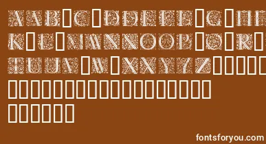Florl font – White Fonts On Brown Background