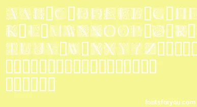Florl font – White Fonts On Yellow Background