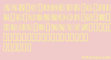 Florl font – Yellow Fonts On Pink Background