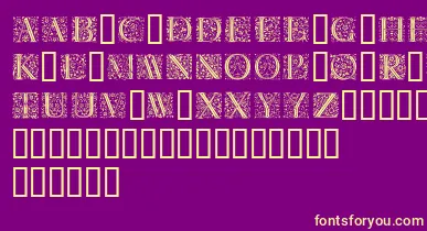 Florl font – Yellow Fonts On Purple Background
