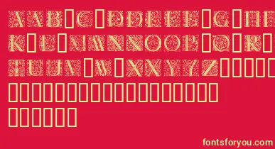 Florl font – Yellow Fonts On Red Background