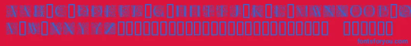 フォントFlorl – 赤い背景に青い文字