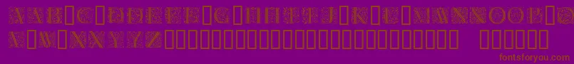 Florl-Schriftart – Braune Schriften auf violettem Hintergrund