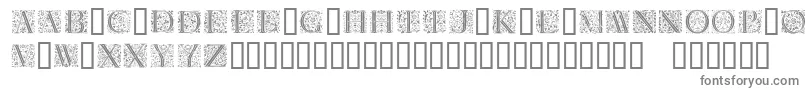 フォントFlorl – 白い背景に灰色の文字