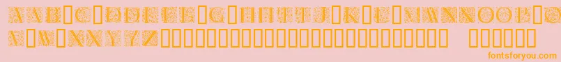 Florl Font – Orange Fonts on Pink Background