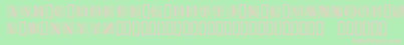 フォントFlorl – 緑の背景にピンクのフォント