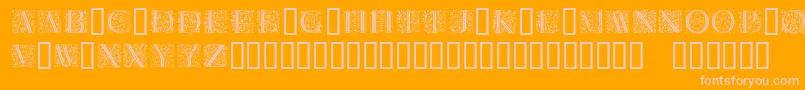 フォントFlorl – オレンジの背景にピンクのフォント