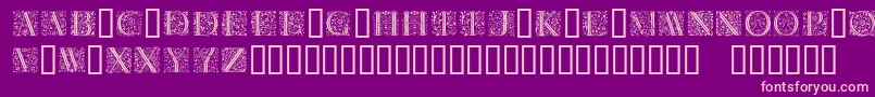 Florl Font – Pink Fonts on Purple Background