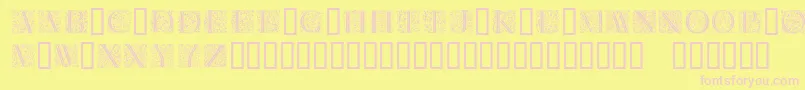 フォントFlorl – ピンクのフォント、黄色の背景