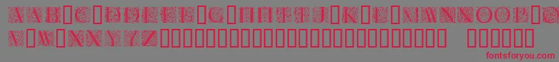Florl Font – Red Fonts on Gray Background