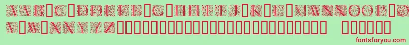 フォントFlorl – 赤い文字の緑の背景
