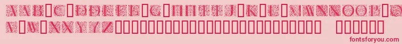 Police Florl – polices rouges sur fond rose