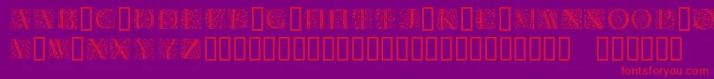 Florl Font – Red Fonts on Purple Background