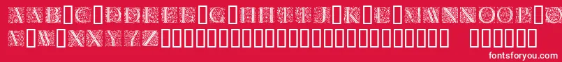 フォントFlorl – 赤い背景に白い文字