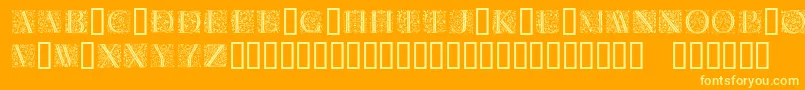 Czcionka Florl – żółte czcionki na pomarańczowym tle