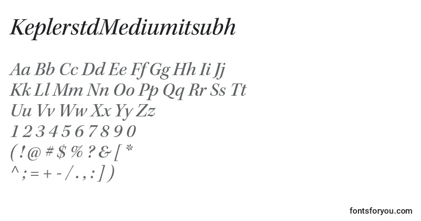 Шрифт KeplerstdMediumitsubh – алфавит, цифры, специальные символы