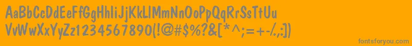 Jargonssk Font – Gray Fonts on Orange Background