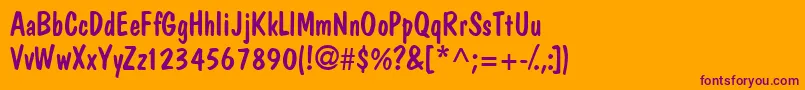 Jargonssk Font – Purple Fonts on Orange Background