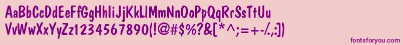 Jargonssk Font – Purple Fonts on Pink Background