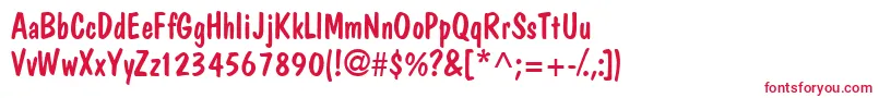 Jargonssk Font – Red Fonts on White Background