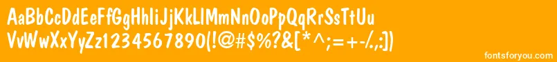 Jargonssk Font – White Fonts on Orange Background