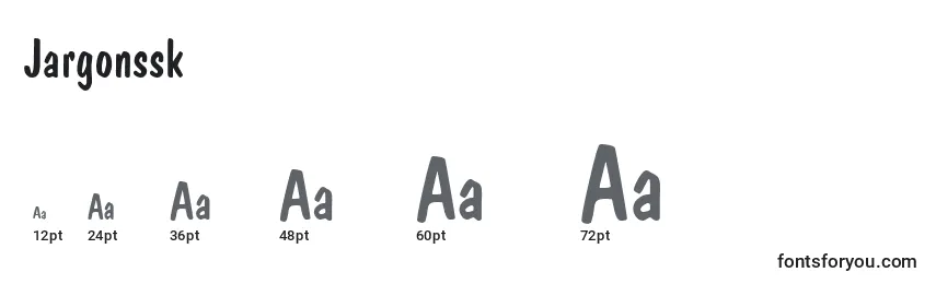 Jargonssk Font Sizes