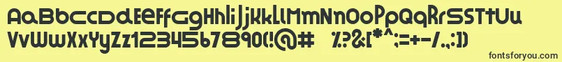 ZesstypeGrafika Font – Black Fonts on Yellow Background