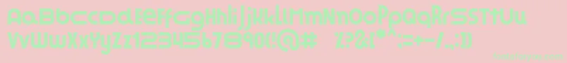 ZesstypeGrafika Font – Green Fonts on Pink Background