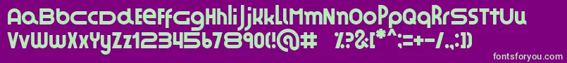 ZesstypeGrafika Font – Green Fonts on Purple Background