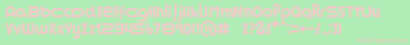 ZesstypeGrafika Font – Pink Fonts on Green Background