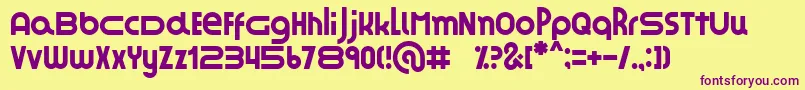 ZesstypeGrafika Font – Purple Fonts on Yellow Background