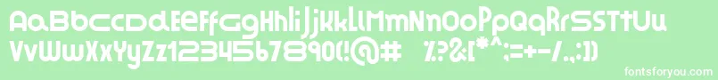 ZesstypeGrafika Font – White Fonts on Green Background