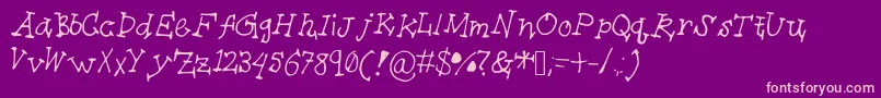 Tieofftheends Font – Pink Fonts on Purple Background