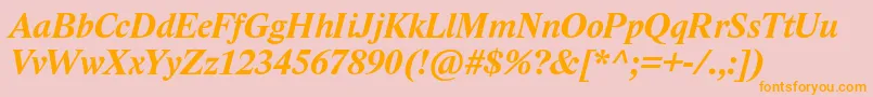 LidoStfBoldItalic Font – Orange Fonts on Pink Background