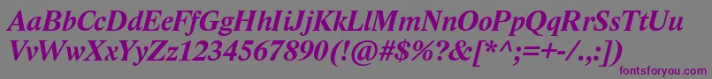 LidoStfBoldItalic Font – Purple Fonts on Gray Background