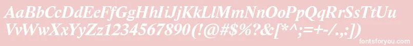 LidoStfBoldItalic Font – White Fonts on Pink Background