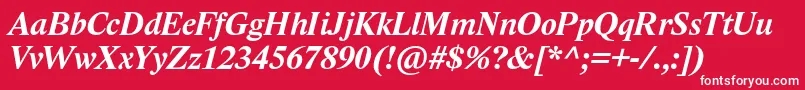 LidoStfBoldItalic Font – White Fonts on Red Background