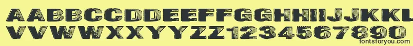 Badazzle Font – Black Fonts on Yellow Background