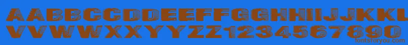Шрифт Badazzle – коричневые шрифты на синем фоне