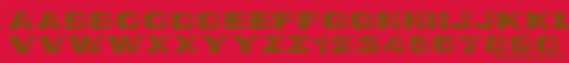 Badazzle Font – Brown Fonts on Red Background