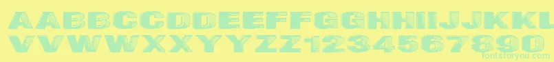 Badazzle Font – Green Fonts on Yellow Background