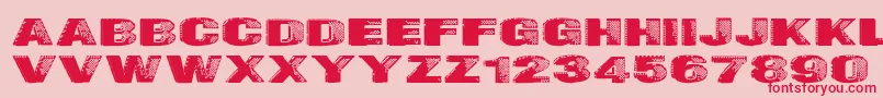 Badazzle Font – Red Fonts on Pink Background