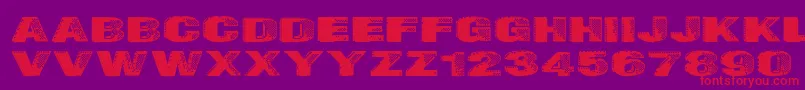 Badazzle Font – Red Fonts on Purple Background